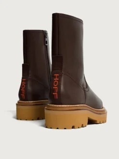 OFFICE BROWN LEATHER BOOT